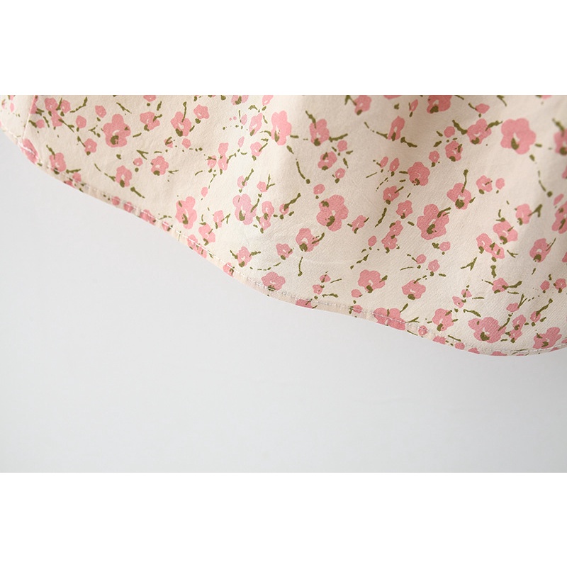 Đầm Công Chúa Phối Bèo Đính Hoa Thời Trang Hàn Quốc Cho Bé Gái