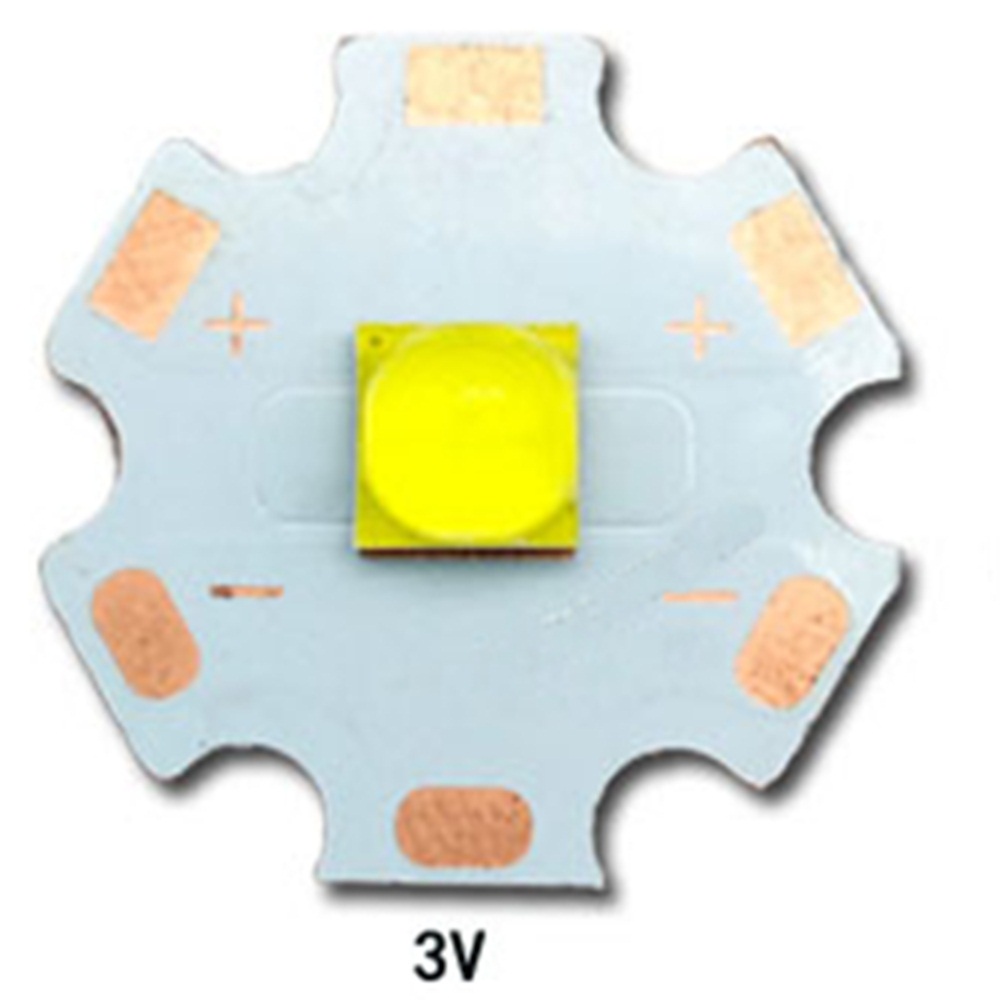 Chip Đèn LED Ánh Sáng Trắng 3V 6V 12V 5050 Thay Thế Cho XPH50.2 DIY Với Đế Đồng 20mm