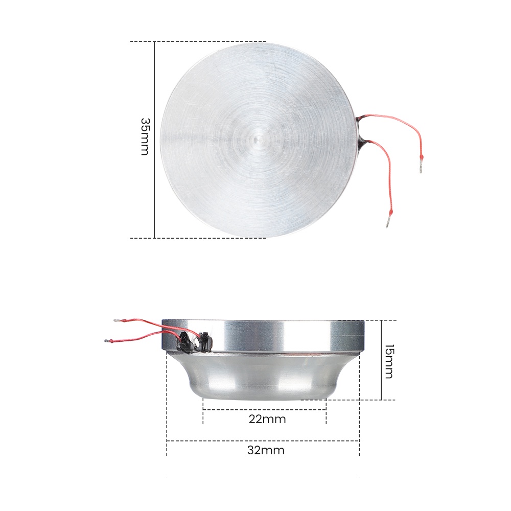 Set 2 Loa Rung 35mm Vỏ Nhôm 4 8 Ohm 5W Cao Cấp