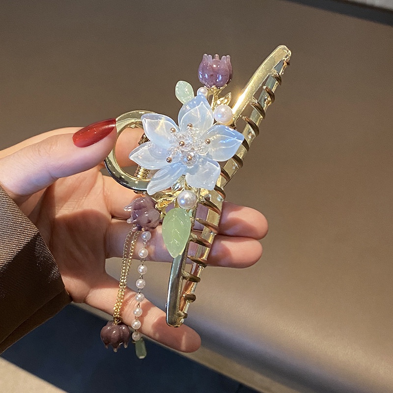 Lily- Kẹp Tóc Tua Rua Cỡ Lớn Dòng Sen Han Cho Nữ