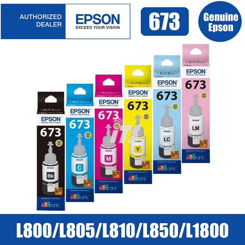 Mực in màu Epson T673 mực máy in Epson L800 / L810 / L805 / L850 / L1800 nhập khẩu