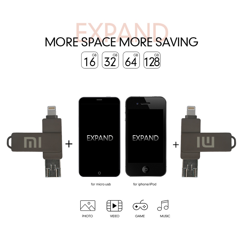 Mua Ổ Đĩa Flash USB 3 Trong 1 Cho iPhone iPad Android PC 128GB 256GB ...