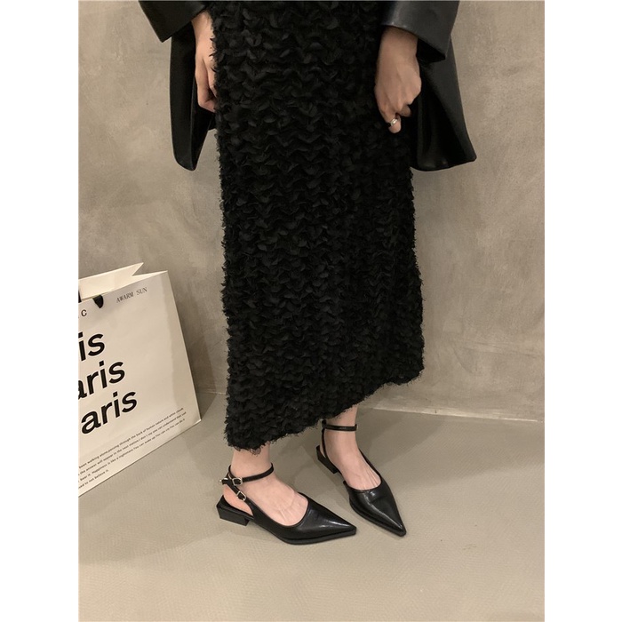 Giày Sandal Đế Thấp Mũi Nhọn Thời Trang Dành Cho Nữ