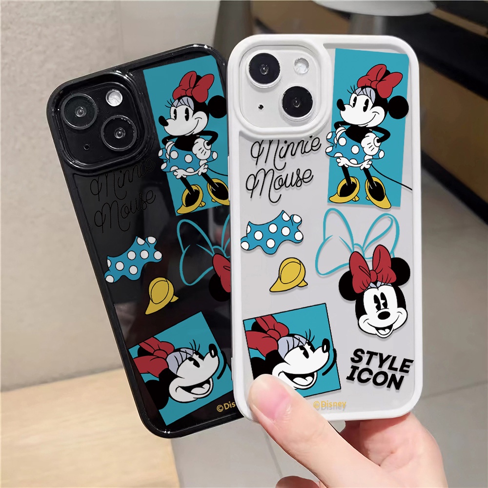 Ốp Điện Thoại Acrylic Cứng Trong Suốt In Hình Mickey Cho iphone 14promax 11 13 12 7Plus 8 X XS Max