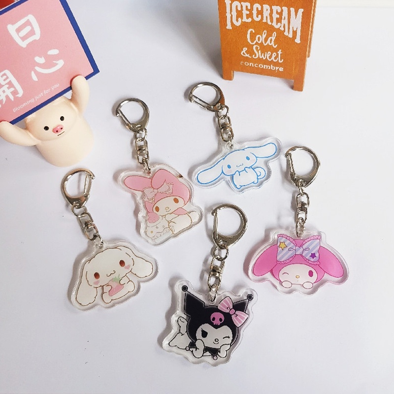 Móc Khóa khóa Hình Thỏ Sanrio Kuromi Cinnamoroll Dễ Thương