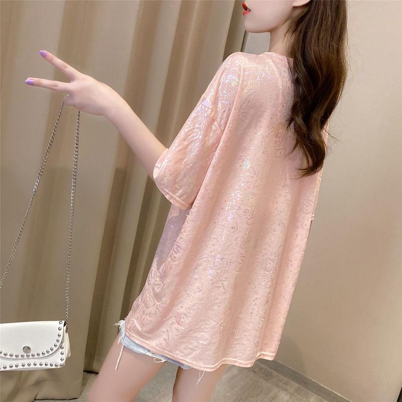 Áo Thun Tay Ngắn Dáng Rộng In Họa Tiết Hoa Cúc Thời Trang Mùa Hè 2022 Phong Cách Hàn Quốc Cho Nữ