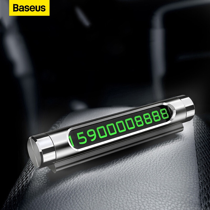 Bảng số điện thoại hiển thị 2 số dùng trên xe hơi Baseus All Metal Temporary Parking Number Plate Series 2