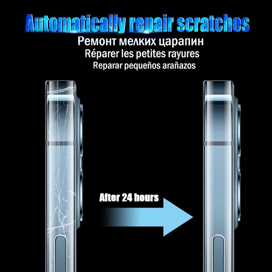 Miếng dán hydrogel mềm Bảo vệ mặt sau+Bảo vệ bên Viền Cho iPhone 14 15 Plus 11 12 13 14 15 Pro Max