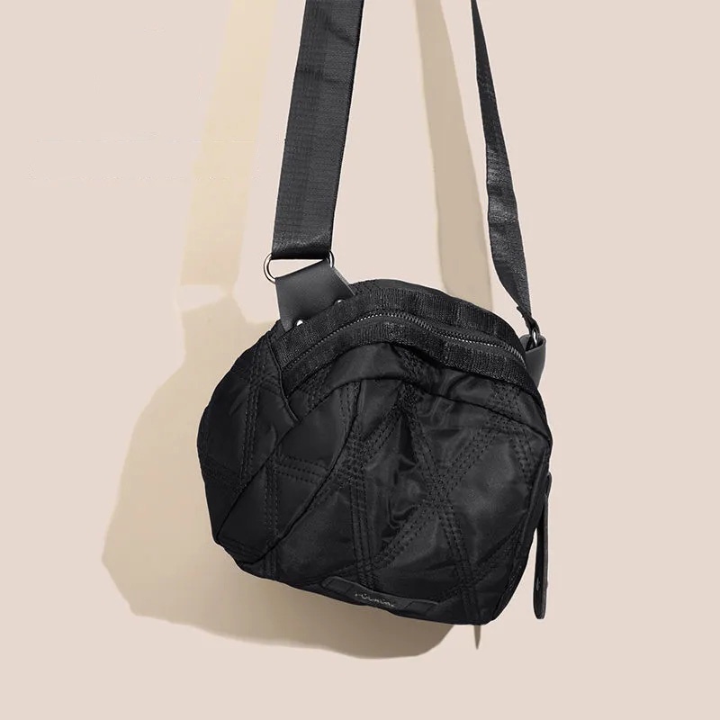 Túi Đeo Chéo Ngực Bằng nylon Thêu Họa Tiết Kim Cương Đơn Giản Thời Trang Cho Nữ fna379