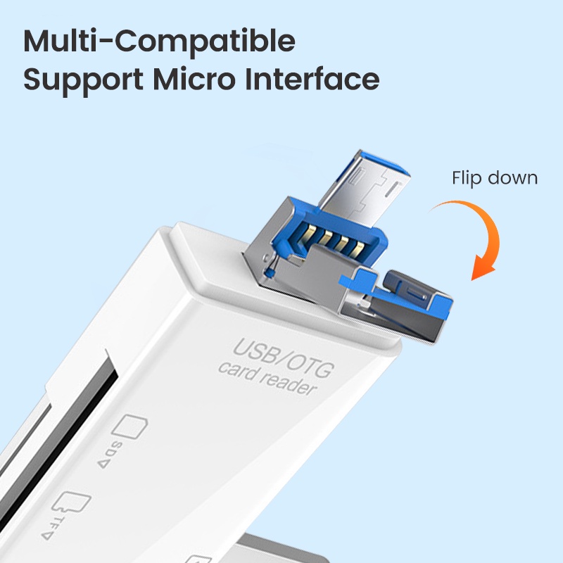 Đầu Đọc Thẻ Nhớ 6 Trong 1 Tốc Độ Cao USB 3.0 Type C / USB / Micro USB / TF / SD OTG