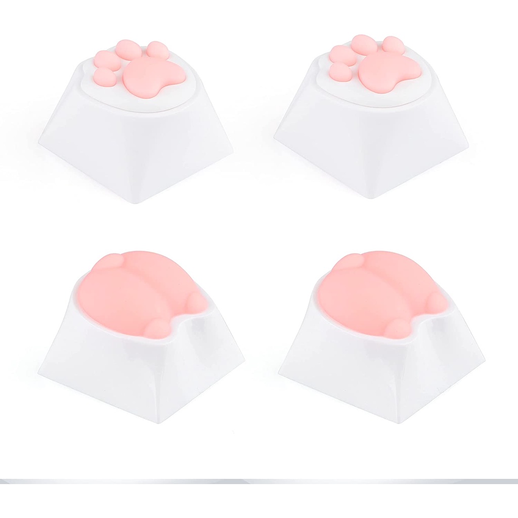 Bộ 4 Nút Bàn Phím Bằng Silicon Hình Bàn Chân Mèo Cho Bàn Phím Cơ Chơi Game
