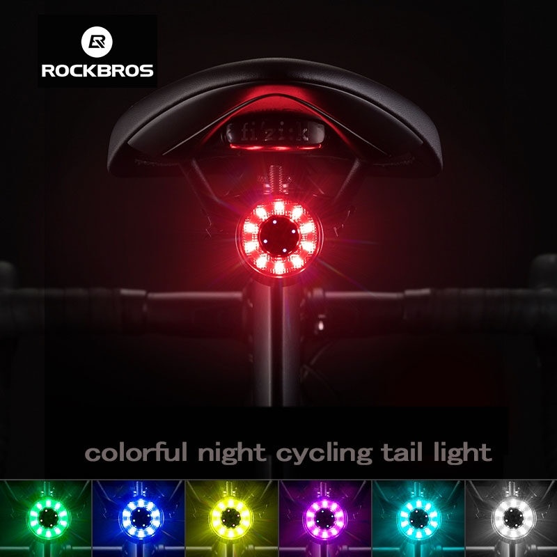 【Fulfilled by Shopee】Rockbros Đèn Cảnh Báo Bằng Hợp Kim Nhôm Chống Thấm Nước Gắn Đuôi Xe Đạp