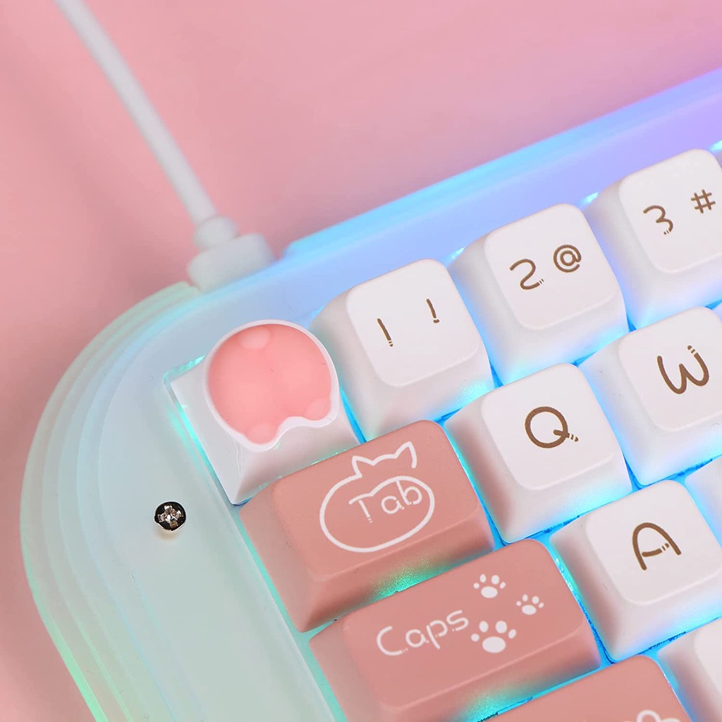 Bộ 4 Nút Bàn Phím Bằng Silicon Hình Bàn Chân Mèo Cho Bàn Phím Cơ Chơi Game