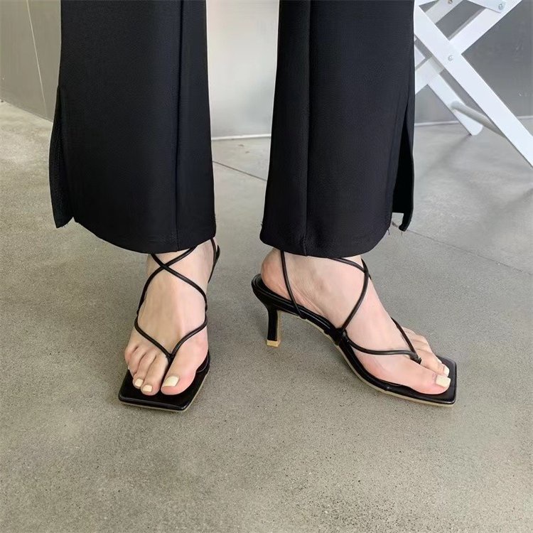 Giày Sandal Cao Gót Mũi Vuông Thời Trang Dành Cho Nữ