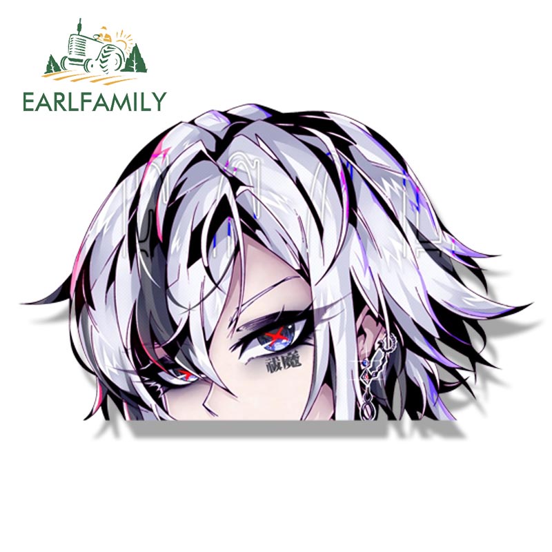 Earlfamily gothic Đề Can Dán Trang Trí Xe Hơi Họa Tiết Hoạt Hình arlecchino fanart / genshin / knave / jdm