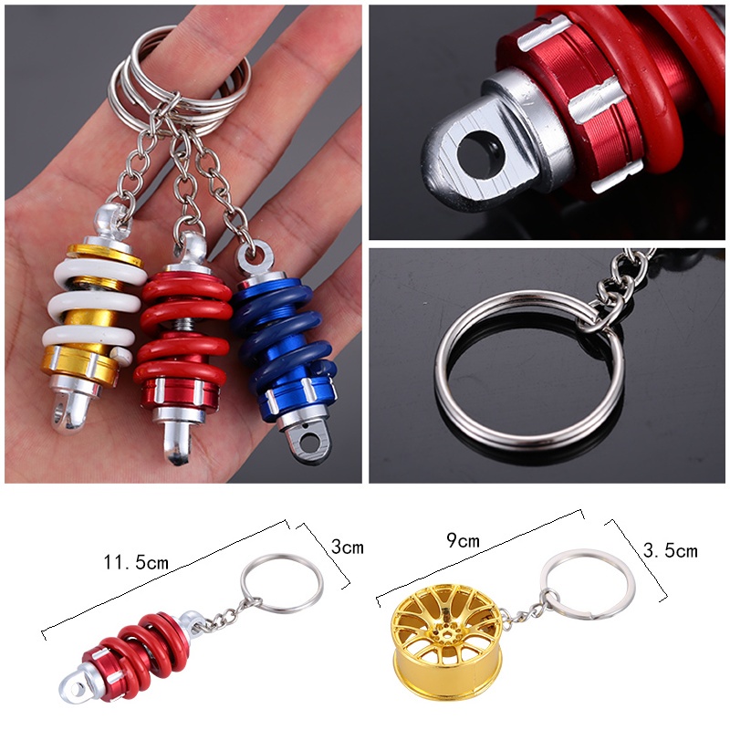 Móc Khóa Hình Phuộc Giảm Xóc proton Perodua Xe Hơi Xe Máy Sáng Tạo