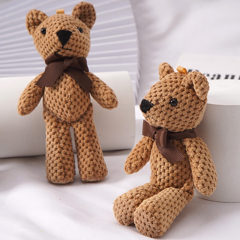 Gấu Nhồi Bông 15CM Dễ Thương Dùng Làm Móc Khóa / Túi Xách / Quà Tặng