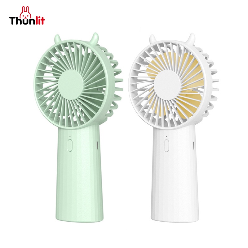 Quạt di động ngoài trời THUNLIT hoạt động pin 5000mAh để bàn chạy yên tĩnh có giá đỡ