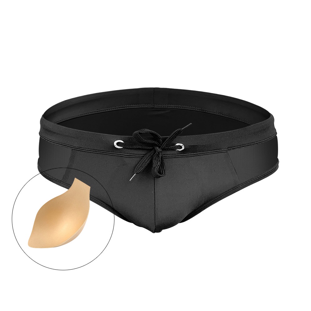 Quần Bơi Tam Giác Màu Trơn Có Đệm Nâng Ngực GG159 Cho Nam