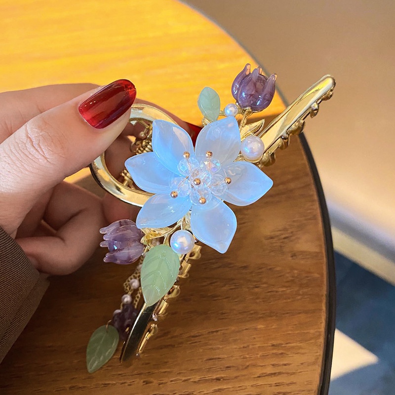 Lily- Kẹp Tóc Tua Rua Cỡ Lớn Dòng Sen Han Cho Nữ