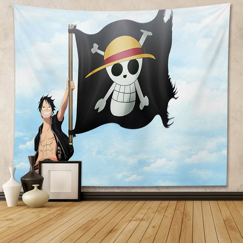 Thảm Treo Tường Trang Trí Phòng Khách / Phòng Ngủ In Hoạ Tiết One Piece