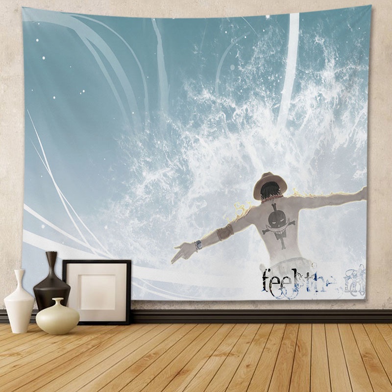 Thảm Treo Tường Trang Trí Phòng Khách / Phòng Ngủ In Hoạ Tiết One Piece