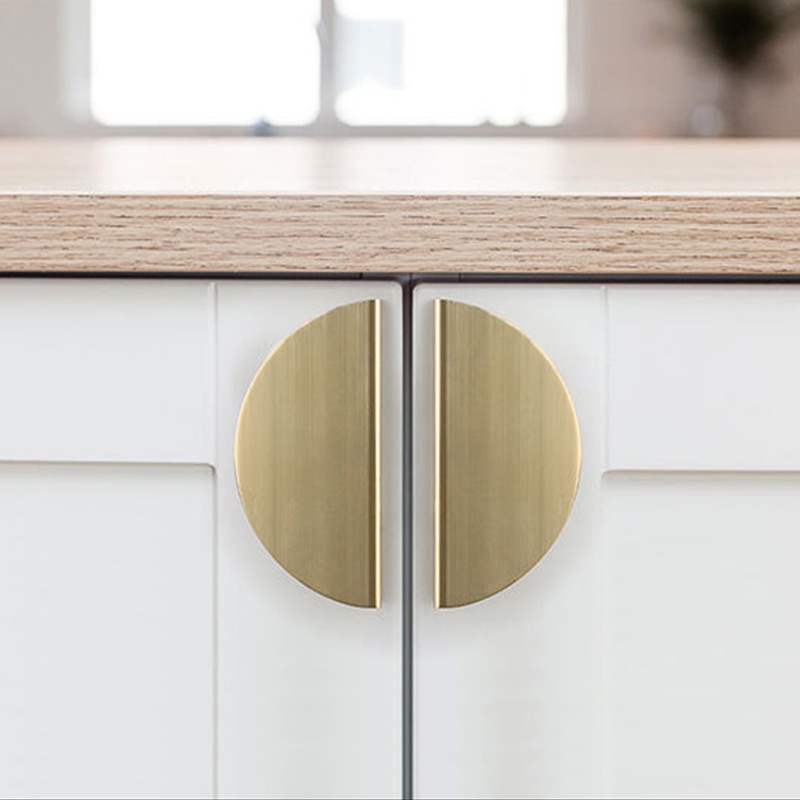 Tay Nắm Ngăn Kéo Tủ Bằng Nhôm Màu Vàng Kim Tiện Dụng Cho Nhà Bếp