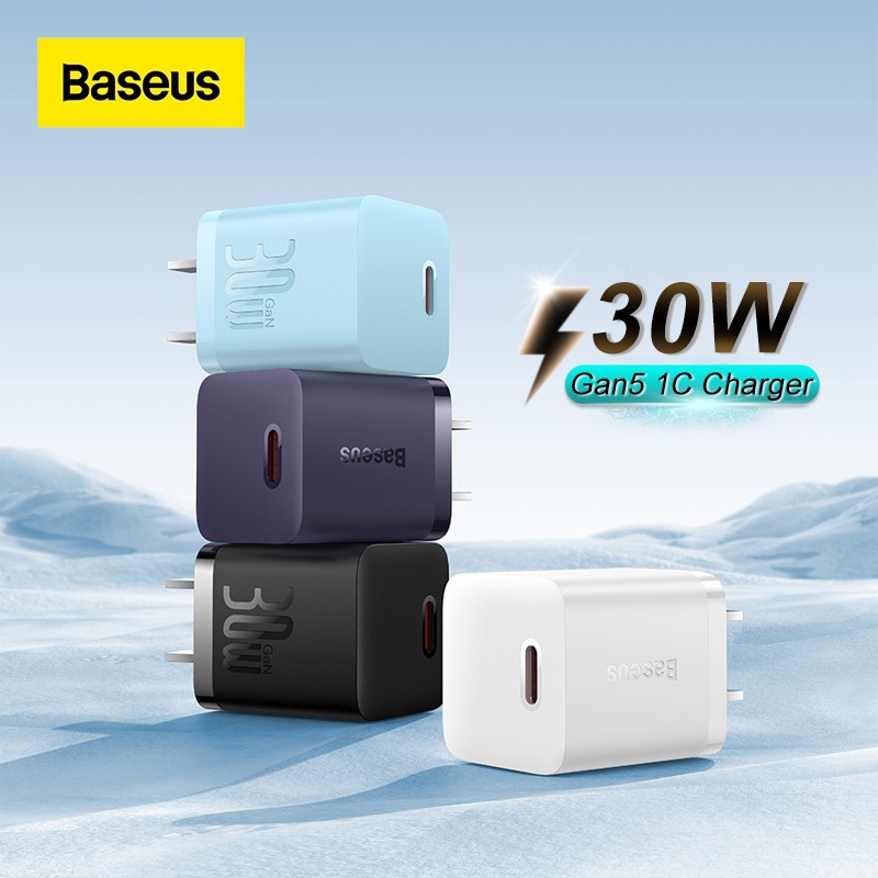Củ sạc nhanh Baseus 30W GaN5 Type C thích hợp cho iPhone Tablet