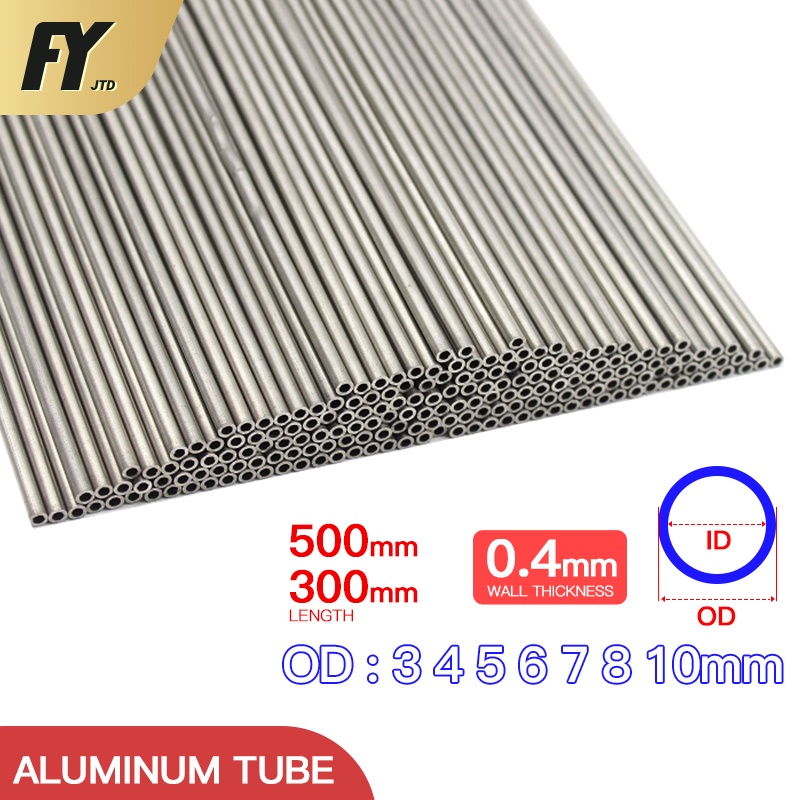 FUYI aluminum tube 0.4mm wall thickness 300mm 500mm length High Quality Straight 3 4 5 6 7 8 9 10mm 