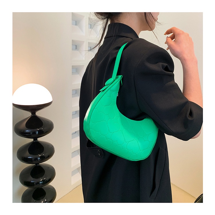 Túi Xách JASMIN NOIR Đeo Vai Họa Tiết Trái Tim Đơn Giản Thời Trang Cho Nữ