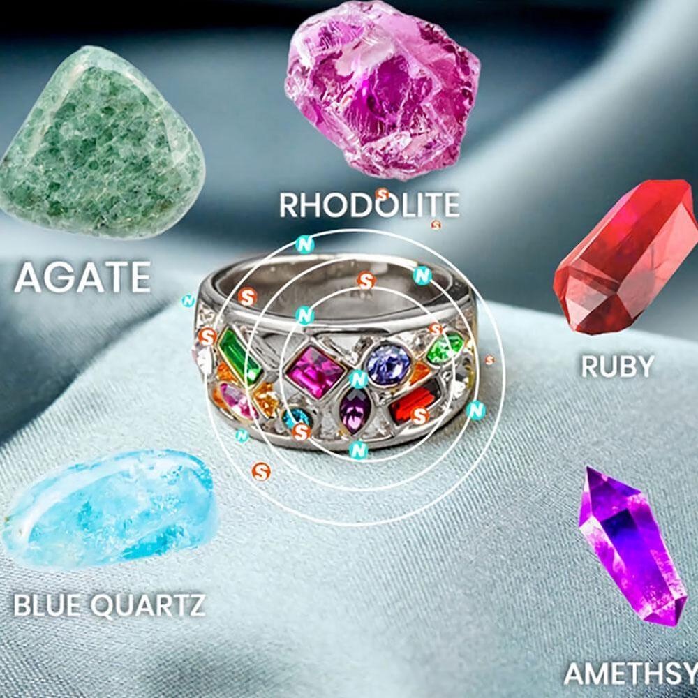 Nhẫn Đeo Tay Bằng Đá Thạch Anh Ionix Hỗ Trợ Giảm Cân