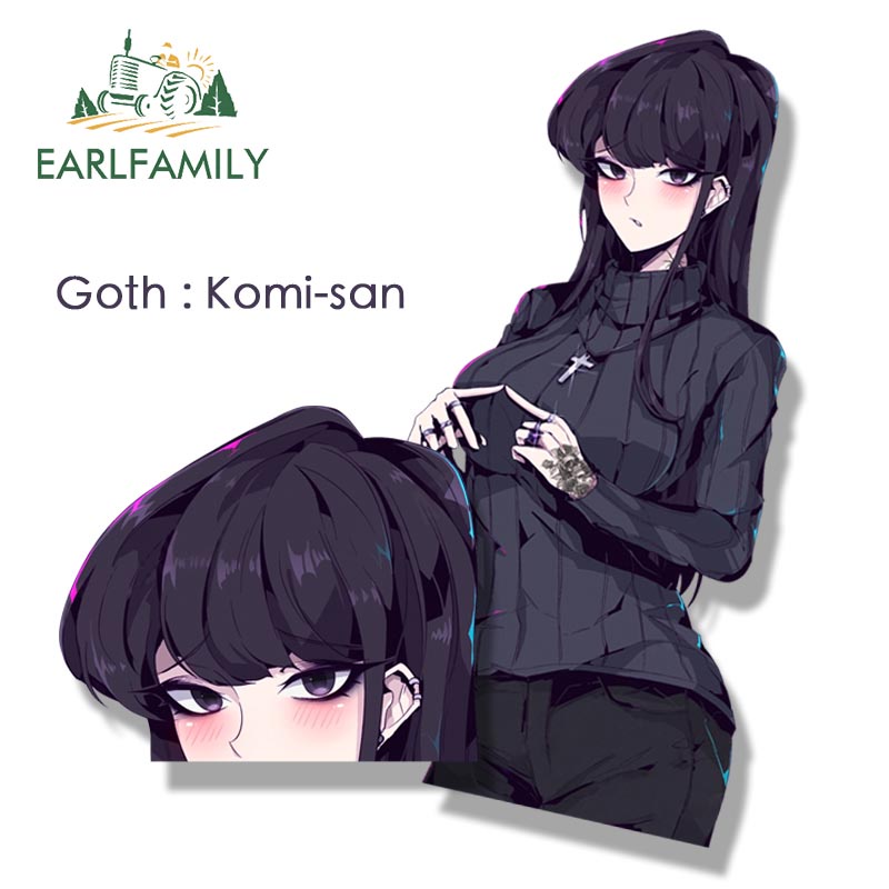 Sticker Họa Tiết Hoạt Hình Anime Komi-san Fanart Komi Can 'T Communicate Waifu Cho Xe Hơi