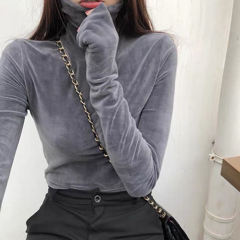 Áo Nhung Dài Tay Xinh Xắn Theo Phong Cách Hàn Quốc Dành Cho Nữ