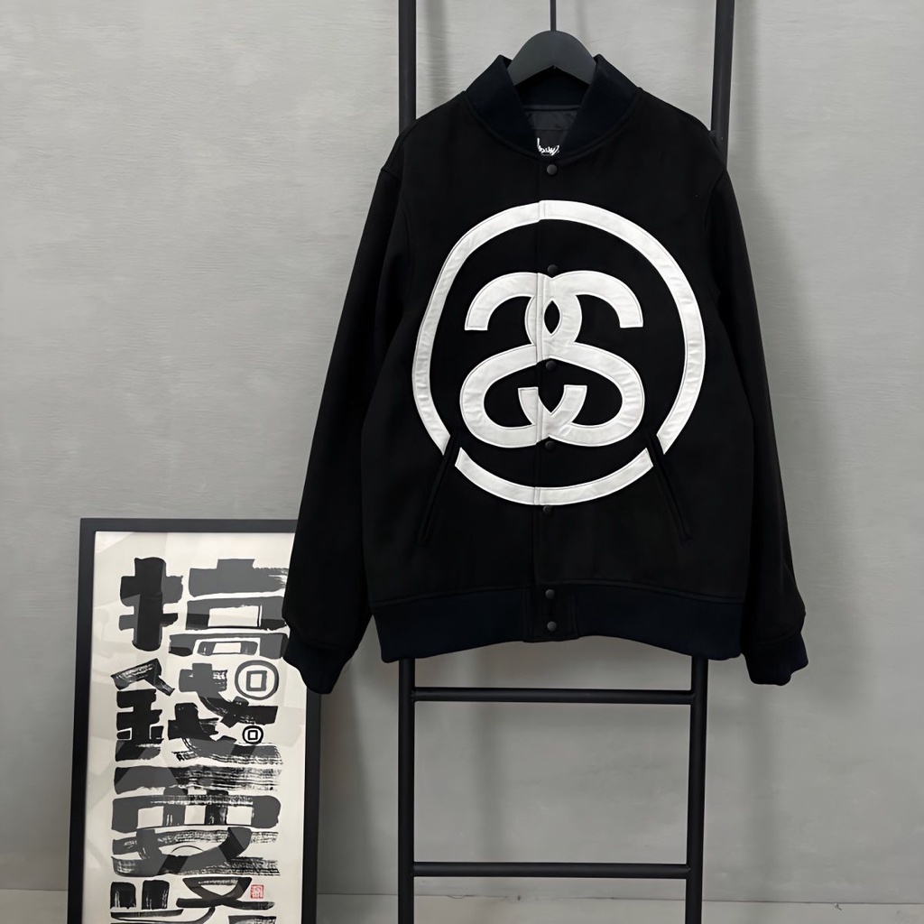 Stuss * nam và nữ áo khoác bomber mới áo khoác thời trang