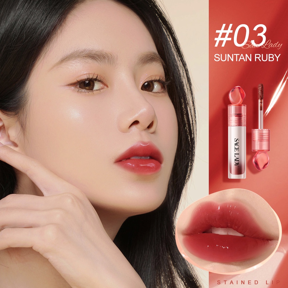 Son bóng SACE LADY lâu trôi không dính dưỡng ẩm màu sắc lấp lánh 2.3g