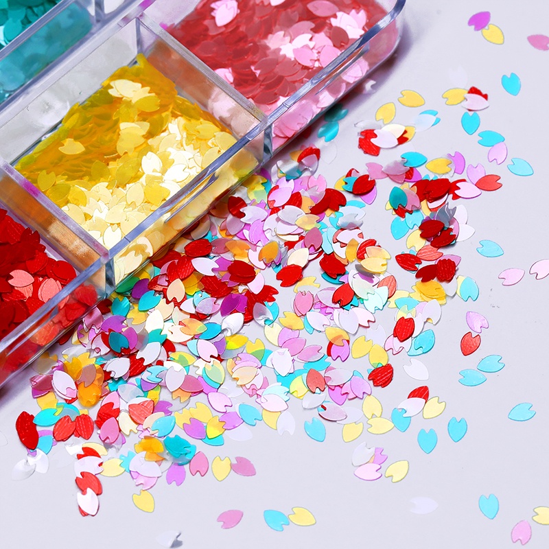 UR SUGAR Hộp 6 Ngăn Đựng Phụ Kiện Trang Trí Móng Tay Nghệ Thuật