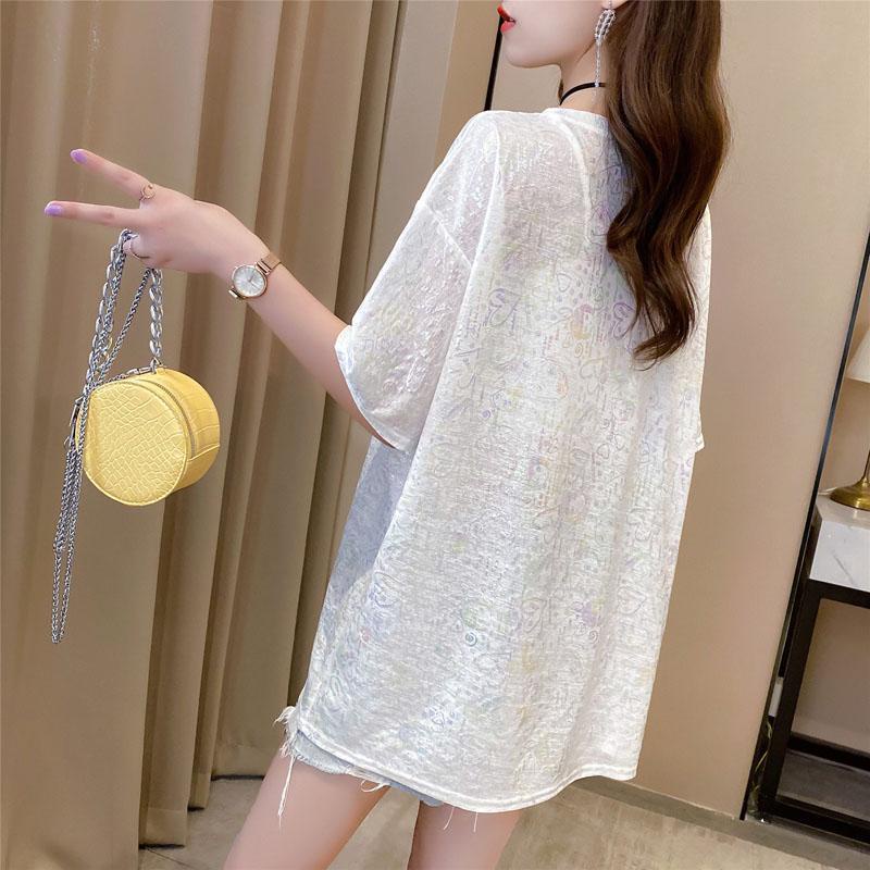 Áo Thun Tay Ngắn Dáng Rộng In Họa Tiết Hoa Cúc Thời Trang Mùa Hè 2022 Phong Cách Hàn Quốc Cho Nữ