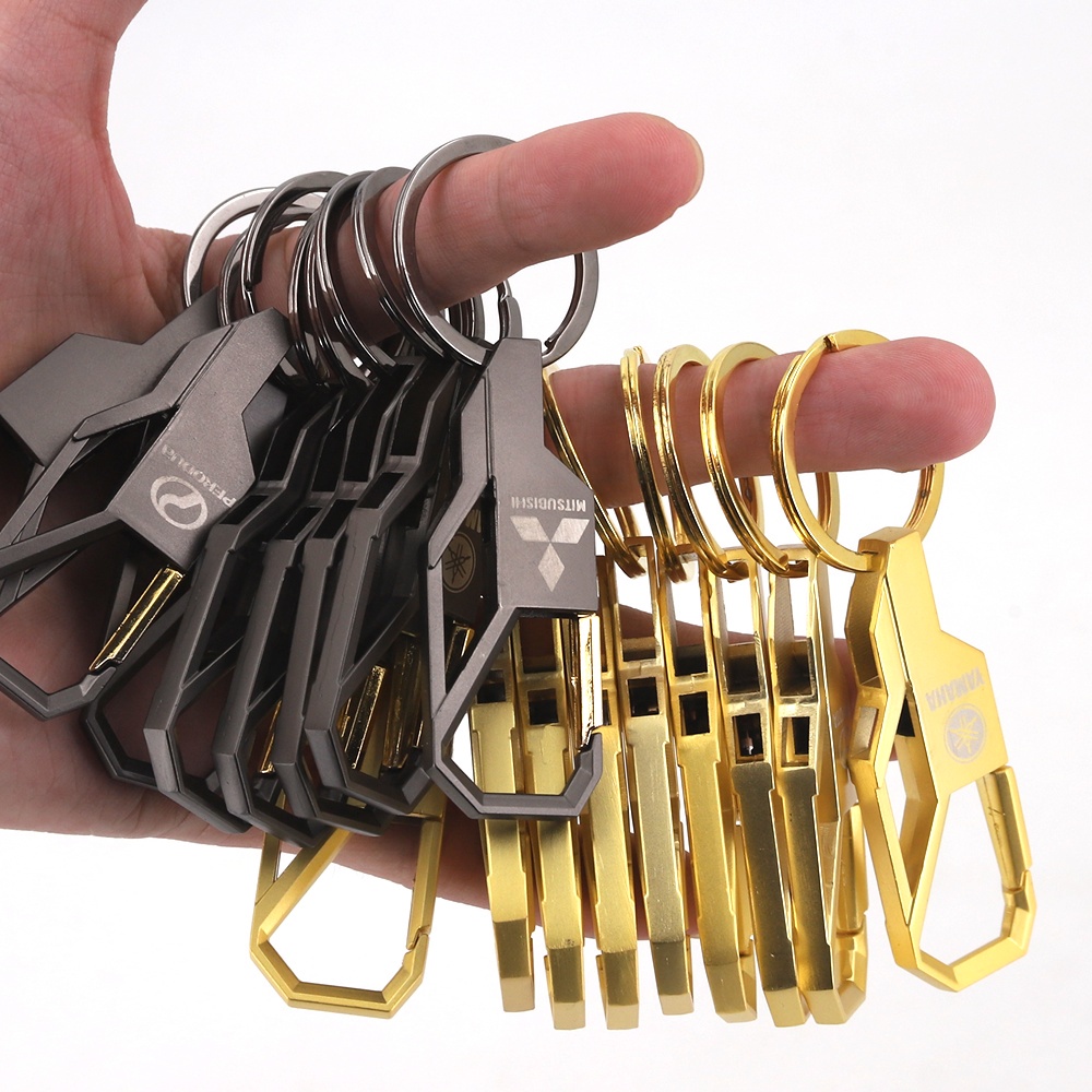 Móc Khóa Xe Hơi Bằng Hợp Kim Màu Đen In Logo Proton1 / Perodua1 / Yamaha1 / Honda1 Motor / Toyota1 / Nissan1 / Mitsubishi1 1