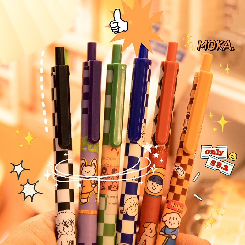 Set 6 Bút Bi Mực Đen Ngòi 0.5mm Cho Bút Bi C7360