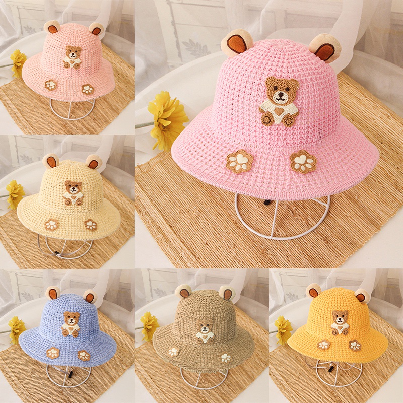 Khung Thành Cho Bé Chất Lượng Cao❤Mũ Tai Bèo Dệt Kim Chất Lượng Cao Cho Bé