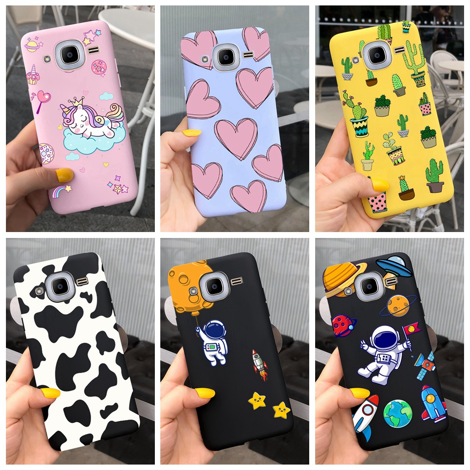 Ốp Điện Thoại Silicone Mềm Màu Kẹo Hình Phi Hành Gia Cho Samsung Galaxy J2 2016 J2 Pro J2Pro (2016) SM-J210F J210G J210H
