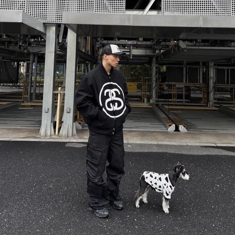 Stuss * nam và nữ áo khoác bomber mới áo khoác thời trang