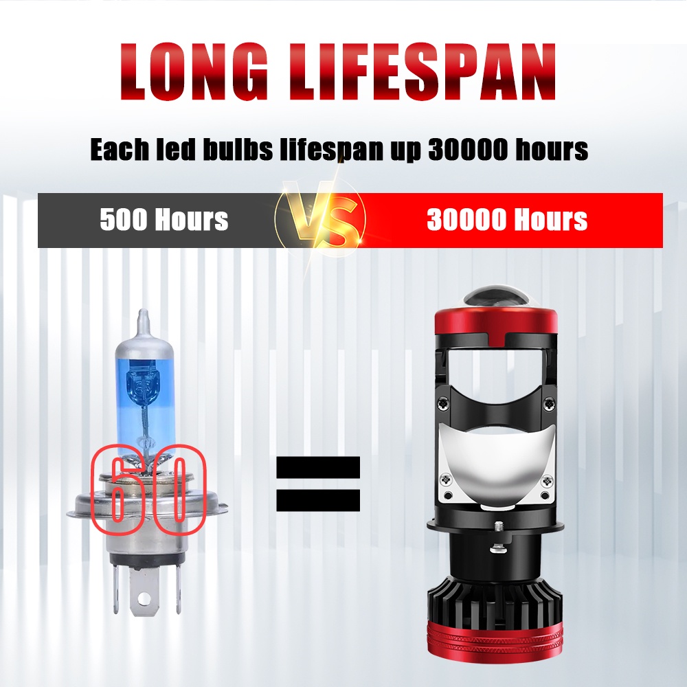 Đèn Pha LED 120W 26000LM H4 H4 / 9003 / HB2 6000K 12V 24V Chất Lượng Cao