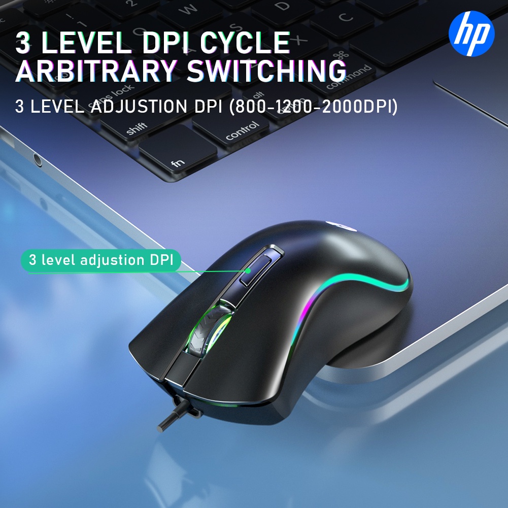 Chuột Gaming HP G100 Quang HọC Có Dây, 1600DPI NhiềU MàU