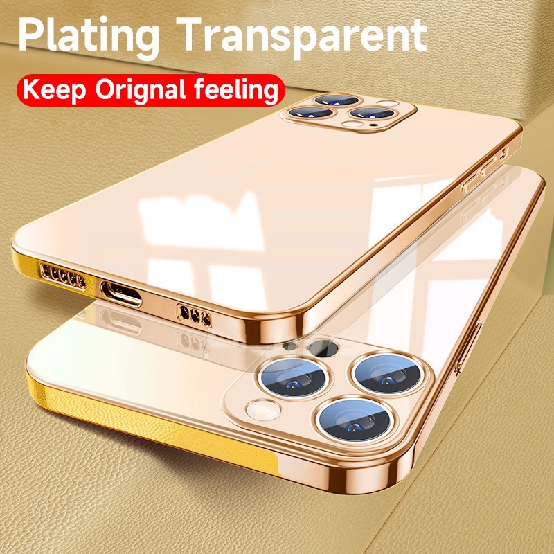Ốp Điện Thoại Silicon Mềm Chống Sốc Mạ Viền Sang Trọng Cho iphone 13 11 12 pro max Mini XR X XS SE 2020 8 7 Plus 7 Plus 13 pro max
