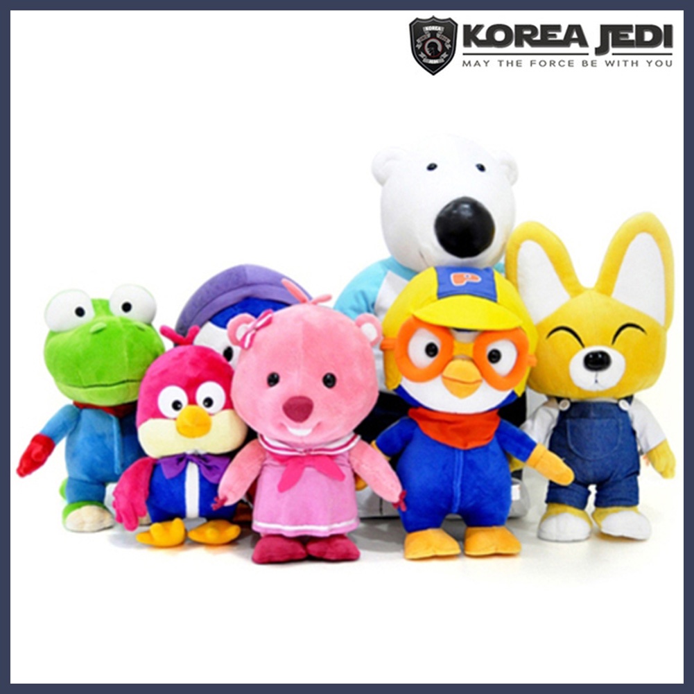 Đồ chơi nhồi bông Pororo Và Những Người Bạn 7 Loại (Pororo, Eddy, Petty, Loopy, Crong, Poby, Big Pororo) Hàn Quốc Cho Bé Mới Biết Đi