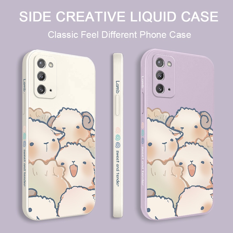 Ốp Điện Thoại Silicon Dẻo Họa Tiết Chú Cừu Dễ Thương Cho Samsung Galaxy Note 20 Ultra 10 Plus 9