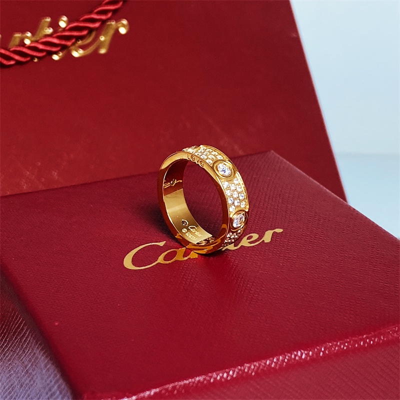 Nhẫn Cặp Bằng Thép Đính Kim Cương Nhân Tạo Hình Ngôi Sao Cổ Điển