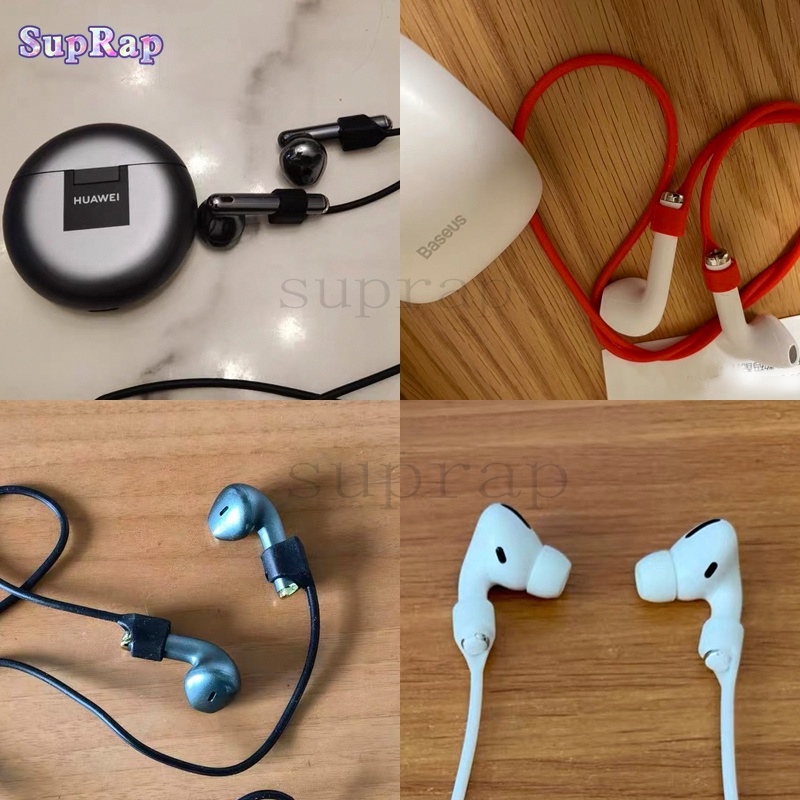 Dây đeo cổ silicone co giãn chống mất thích hợp cho tai nghe AirPods pro 3 2 1