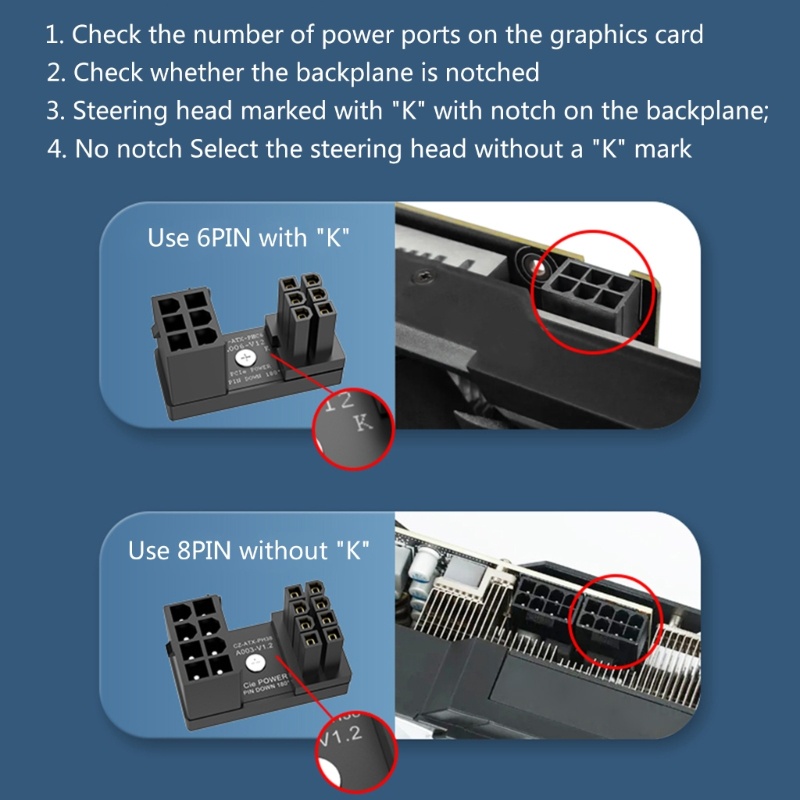 Đầu Chuyển Đổi Alli ATX 8pin 6pin Female Sang 8pin 6pin Male Góc 180 Độ Cho Máy Tính Để Bàn